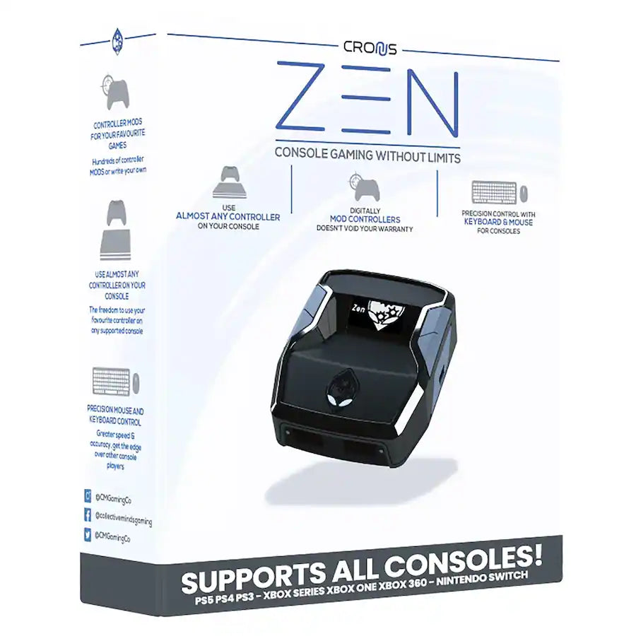 Collective Minds - Cronus Zen Controller Emulator for Xbox One, Xbox Series S|X, PlayStation 4, PlayStation 5, Nintendo Switch 1 & 2 & PC - Black